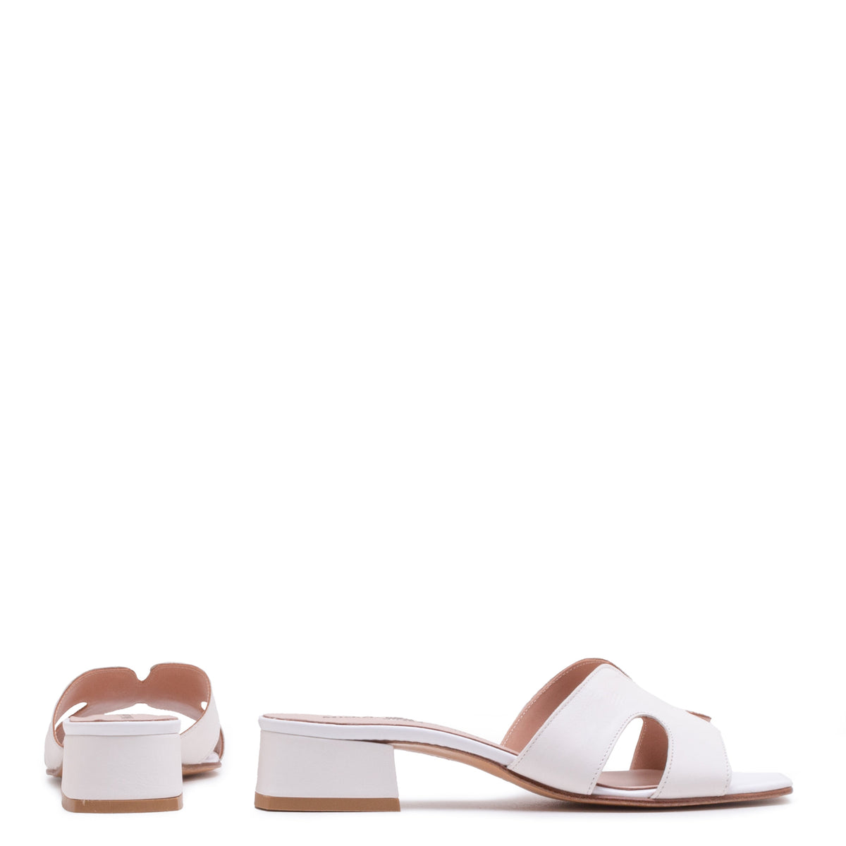 Michele Lopriore Palau Sandals, Leather White, gallery view 2