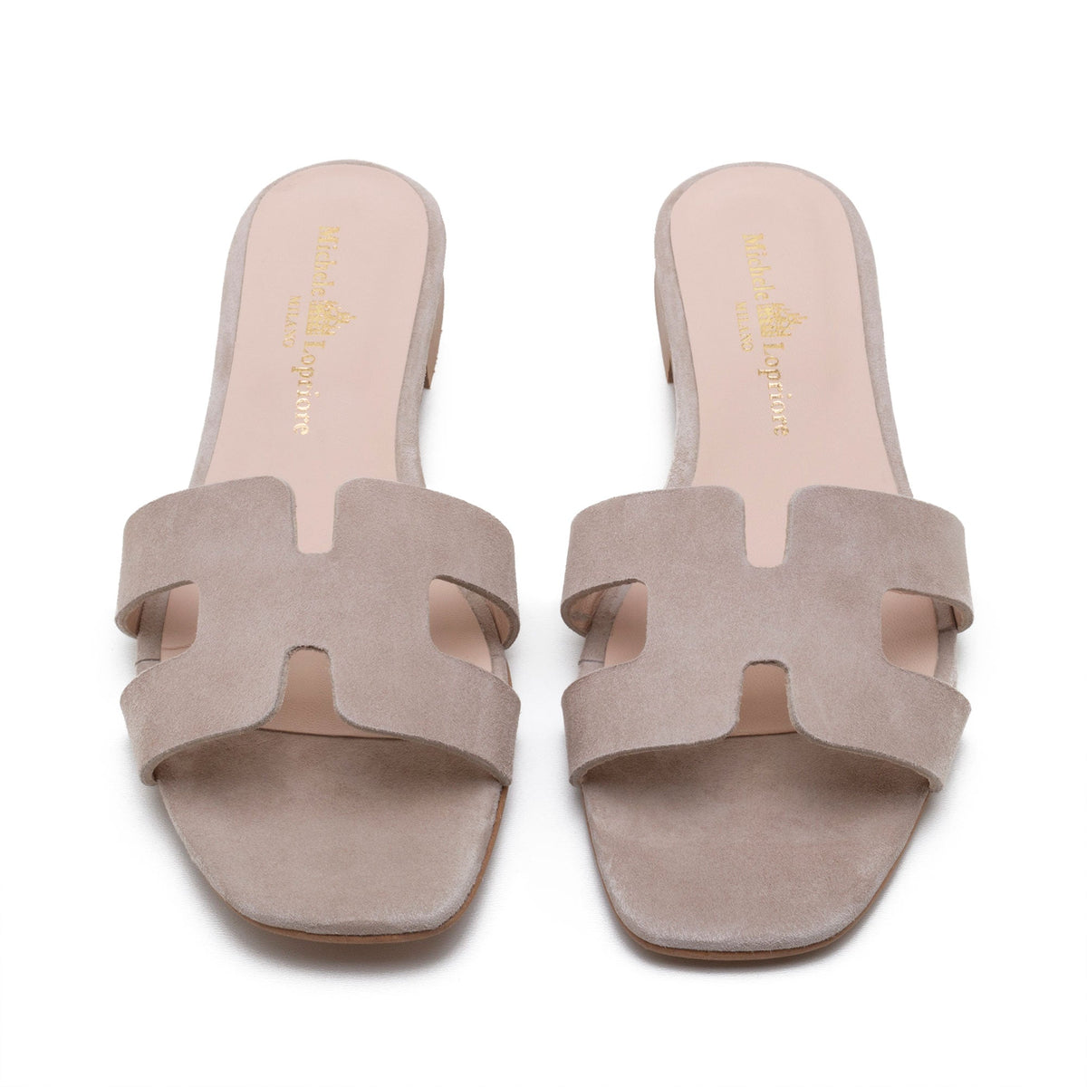 Michele Lopriore Creta Slides, Suede Beige, gallery view 3