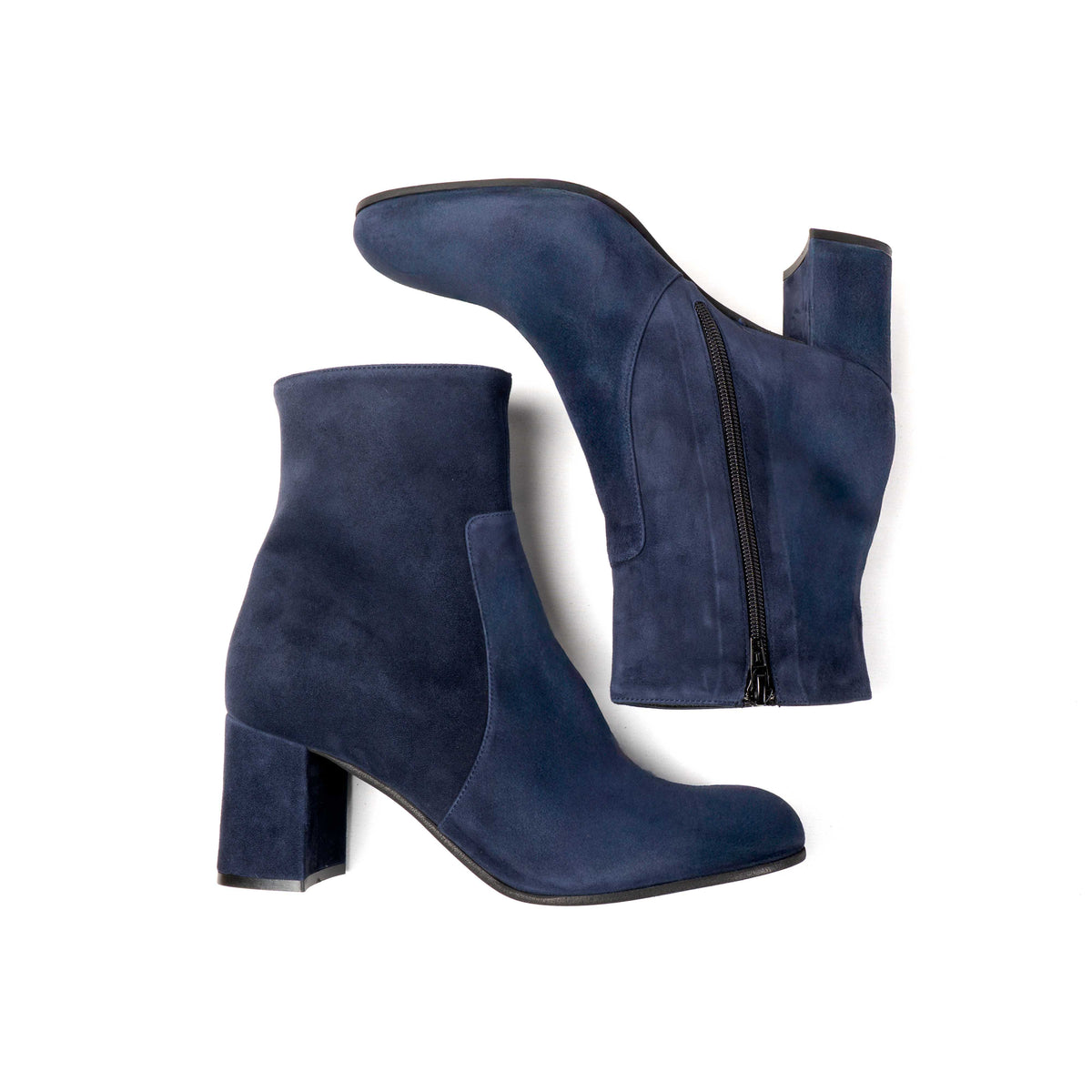 Michele Lopriore Carmen Ankle Boots, Suede Blue, gallery view 4
