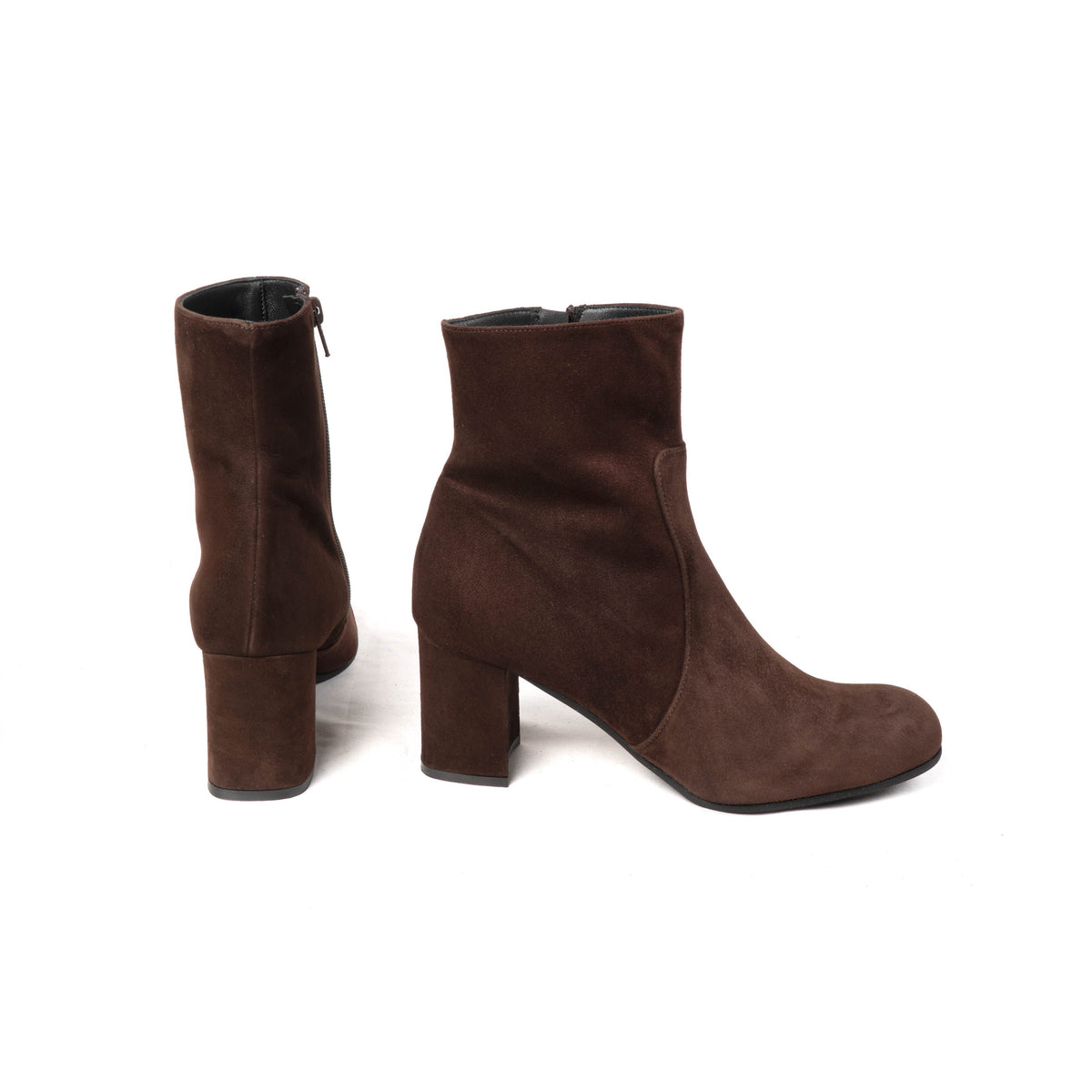 Michele Lopriore Carmen Ankle Boots, Suede Brown, gallery view 2