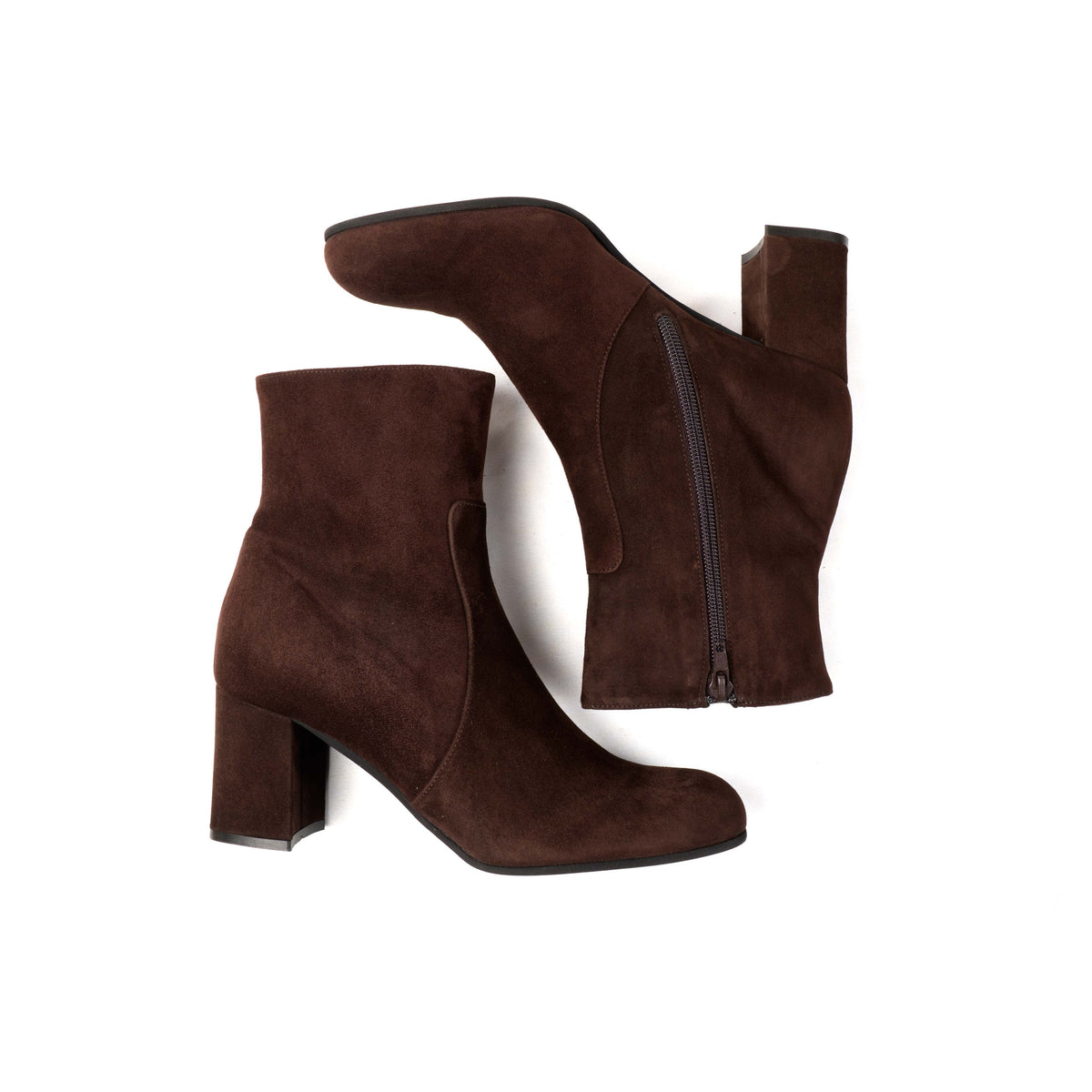 Michele Lopriore Carmen Ankle Boots, Suede Brown, gallery view 4