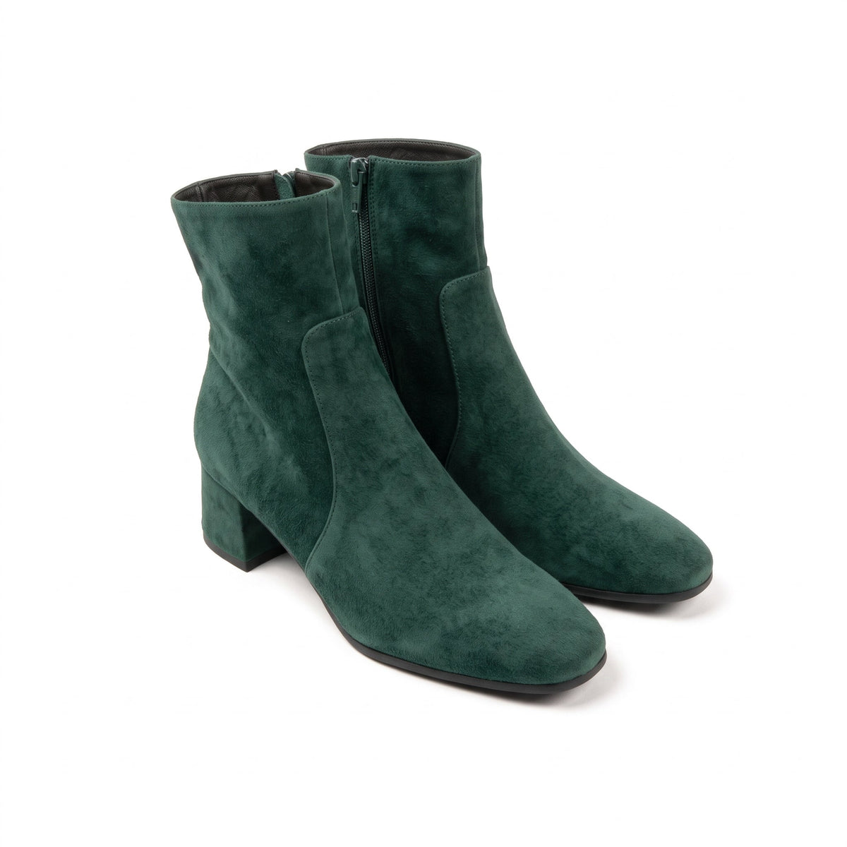 Michele Lopriore Veronique Ankle Boots, Suede Green, gallery view 3