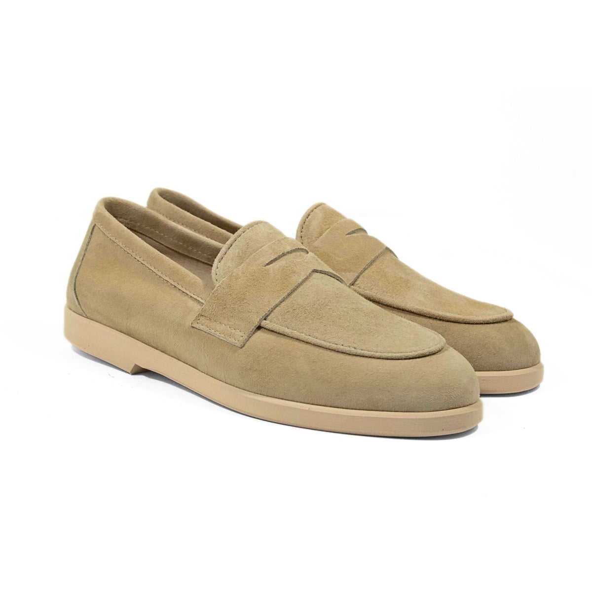 Michele Lopriore Asti Loafers, Suede Camel, gallery view 2