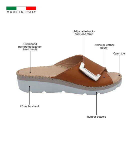 La Plume - Agua Women’s Leather Comfort Slippers