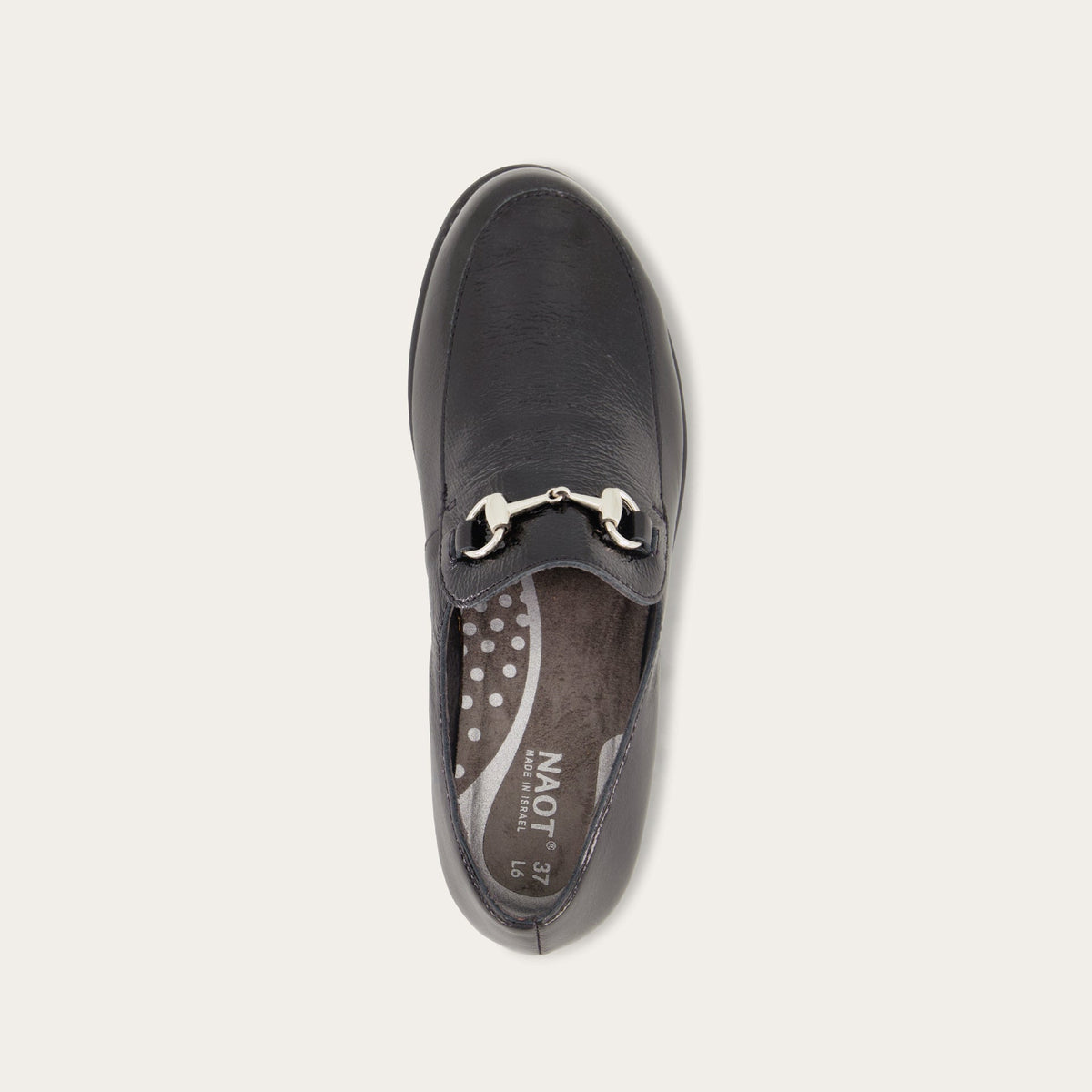 Bentu in Black Crinkle Patent Leather, product view 3