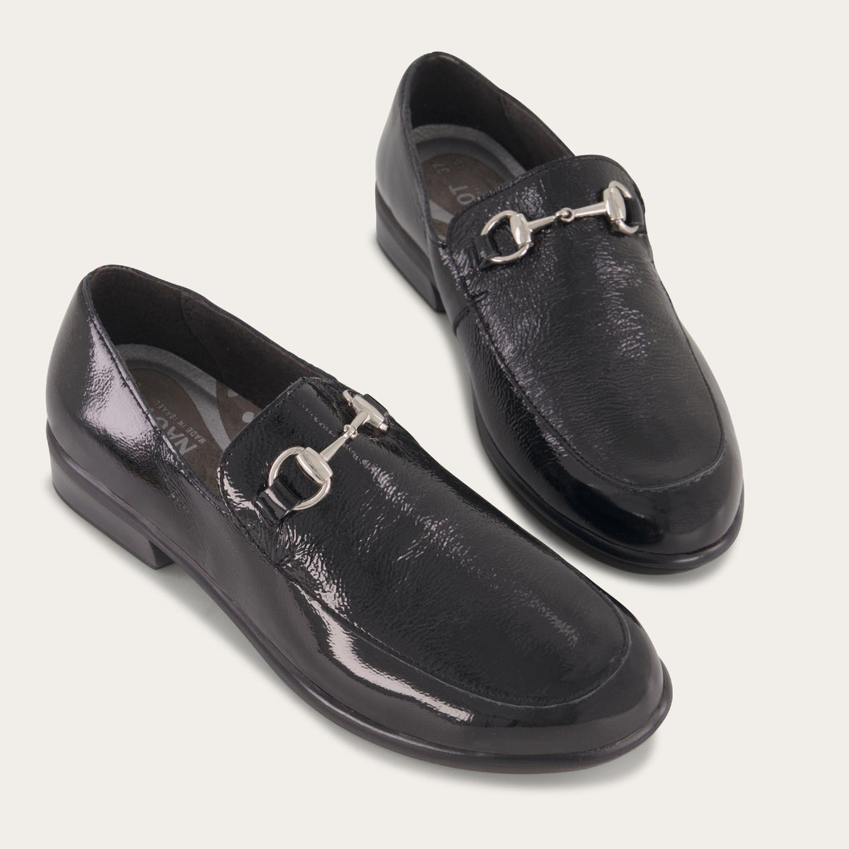 Bentu in Black Crinkle Patent Leather, product view 6