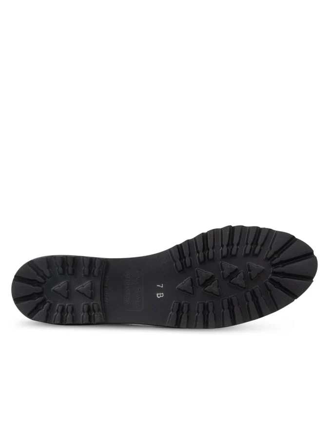 PAUL MAYER - BEST LUG SOLE - SIZE 6 - PATENT BLACK / NAPPA WHITE (BLACK SOLE)