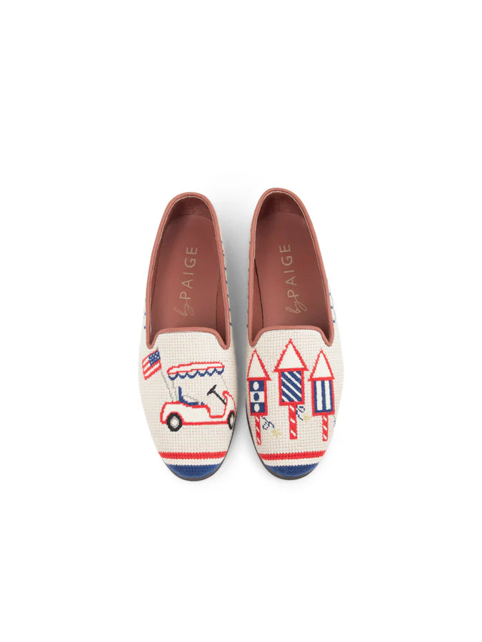 BY PAIGE - NEEDLEPOINT LOAFER IN AMERICAN SUMMER