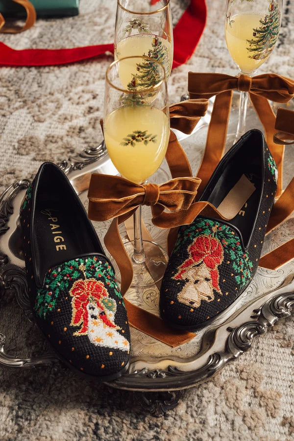 BY PAIGE - NEEDLEPOINT LOAFER BELLS & STOCKING