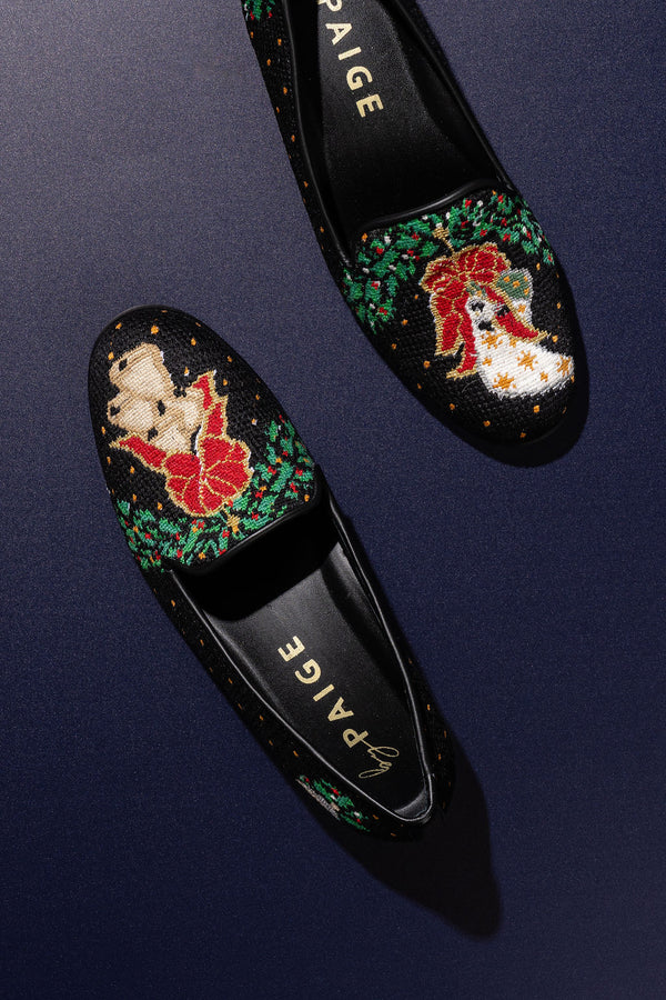 BY PAIGE - NEEDLEPOINT LOAFER BELLS & STOCKING