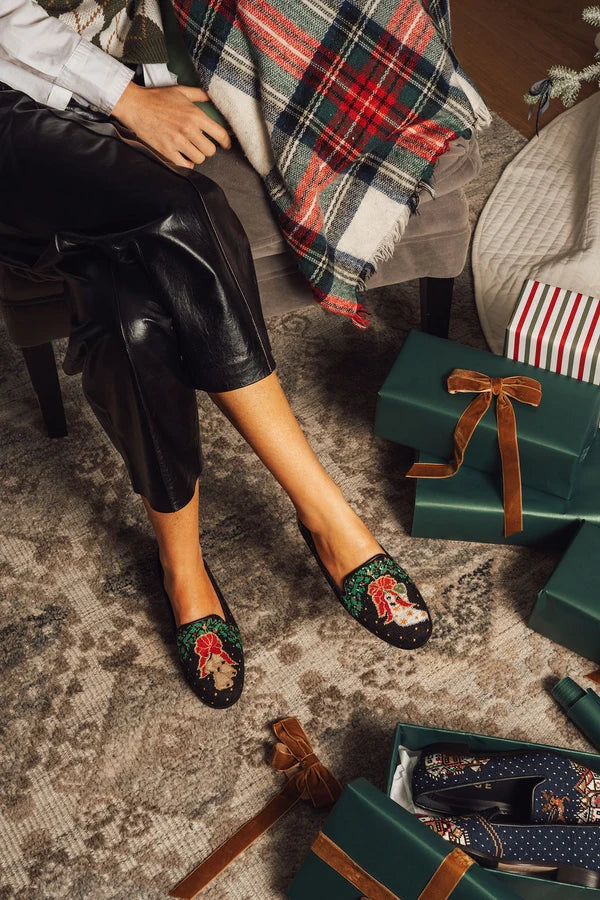 BY PAIGE - NEEDLEPOINT LOAFER BELLS & STOCKING