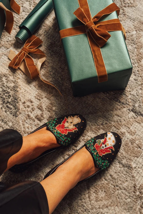 BY PAIGE - NEEDLEPOINT LOAFER BELLS & STOCKING