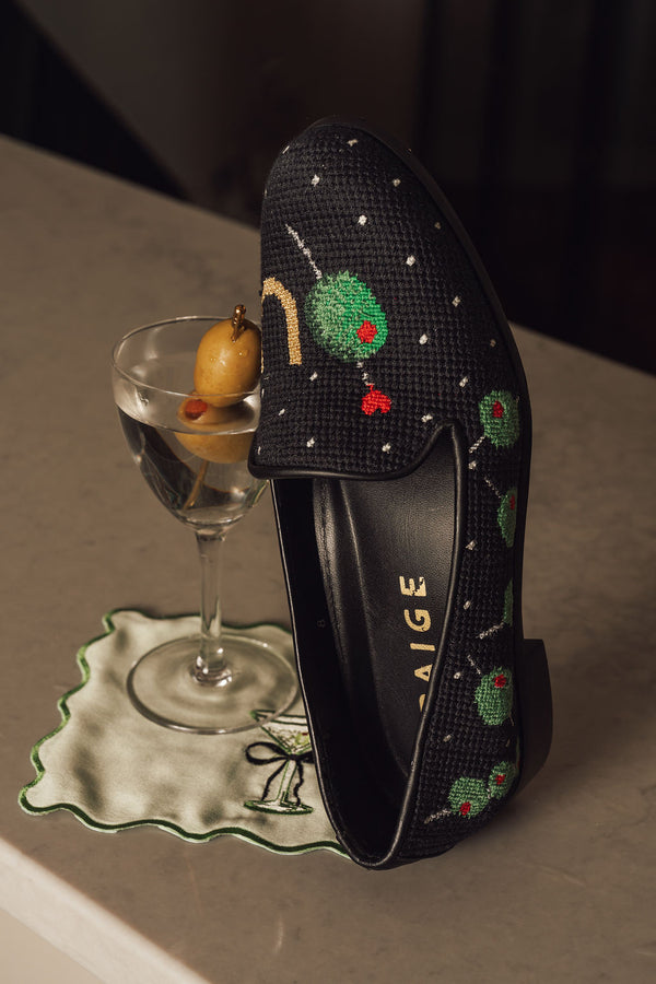 BY PAIGE - NEEDLEPOINT LOAFER OLIVE YOU