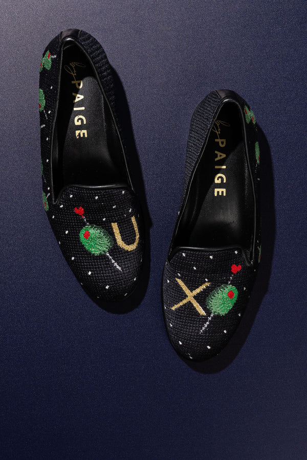 BY PAIGE - NEEDLEPOINT LOAFER OLIVE YOU