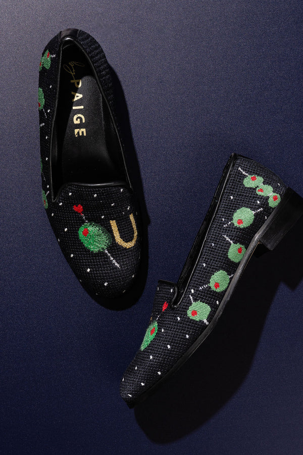 BY PAIGE - NEEDLEPOINT LOAFER OLIVE YOU