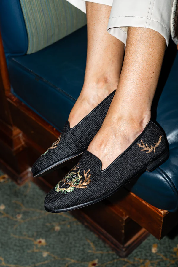 BY PAIGE - NEEDLEPOINT LOAFER IN ANTLER CREST