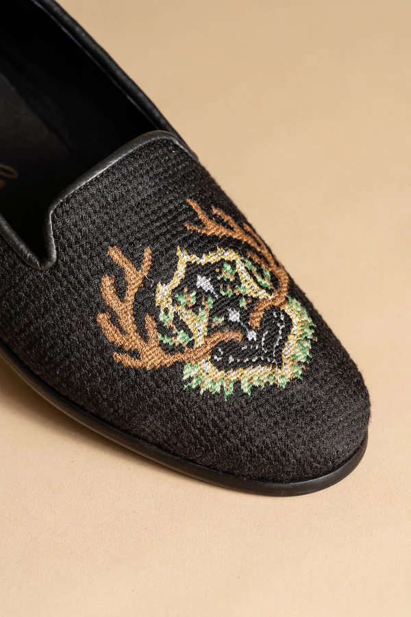 BY PAIGE - NEEDLEPOINT LOAFER IN ANTLER CREST