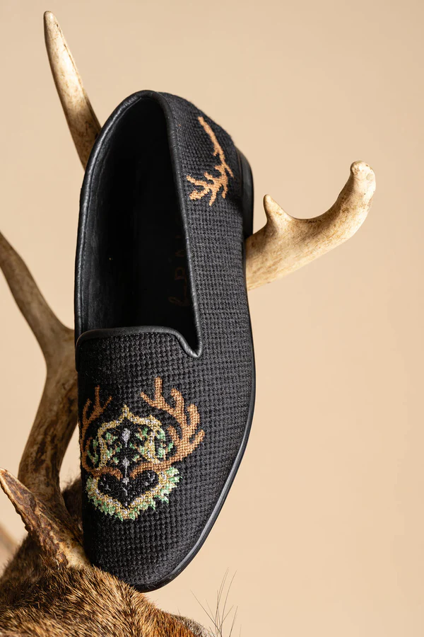 BY PAIGE - NEEDLEPOINT LOAFER IN ANTLER CREST