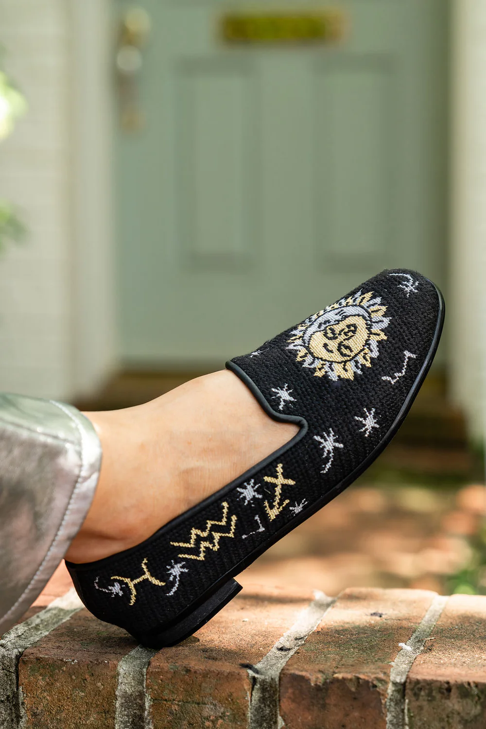 BY PAIGE - NEEDLEPOINT LOAFER IN CELESTIAL ZODIAC