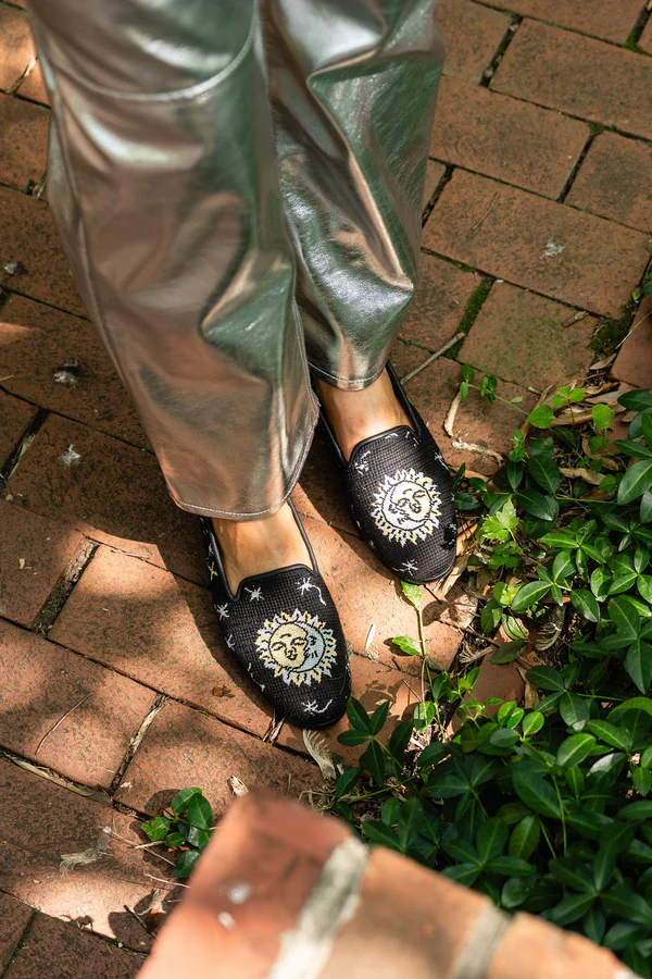BY PAIGE - NEEDLEPOINT LOAFER IN CELESTIAL ZODIAC