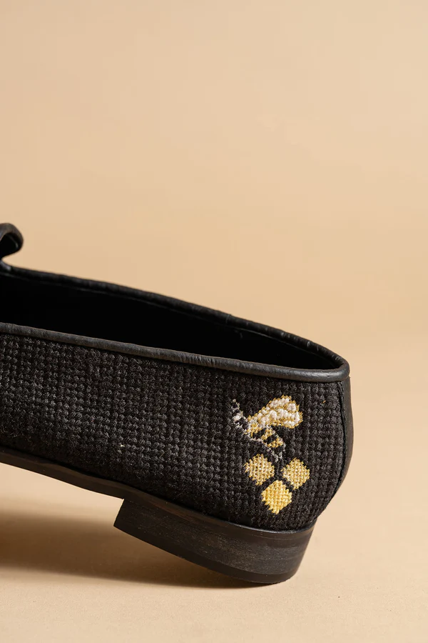 BY PAIGE - NEEDLEPOINT LOAFER IN HONEYCOMB BEE