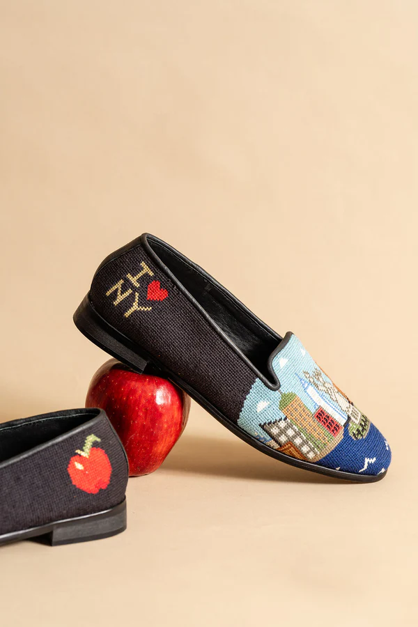 BY PAIGE - NEEDLEPOINT LOAFER IN I LOVE NEW YORK