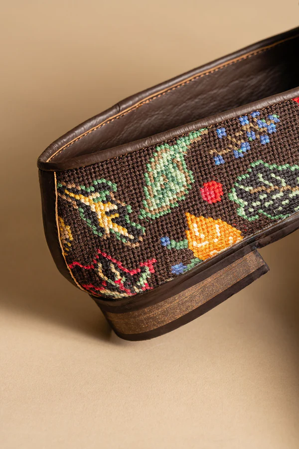 BY PAIGE - NEEDLEPOINT LOAFER IN FALL LEAVES