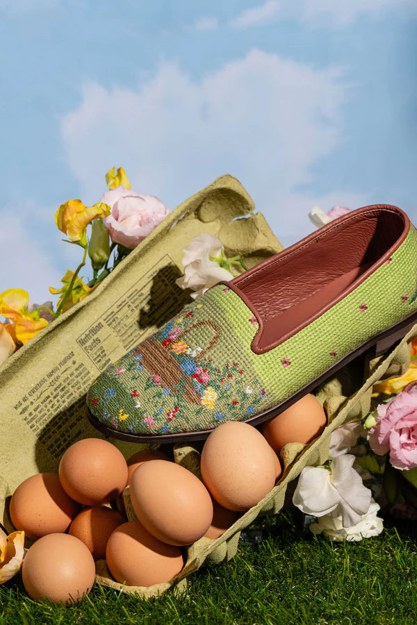 BY PAIGE - NEEDLEPOINT LOAFER IN SPRING BUNNY