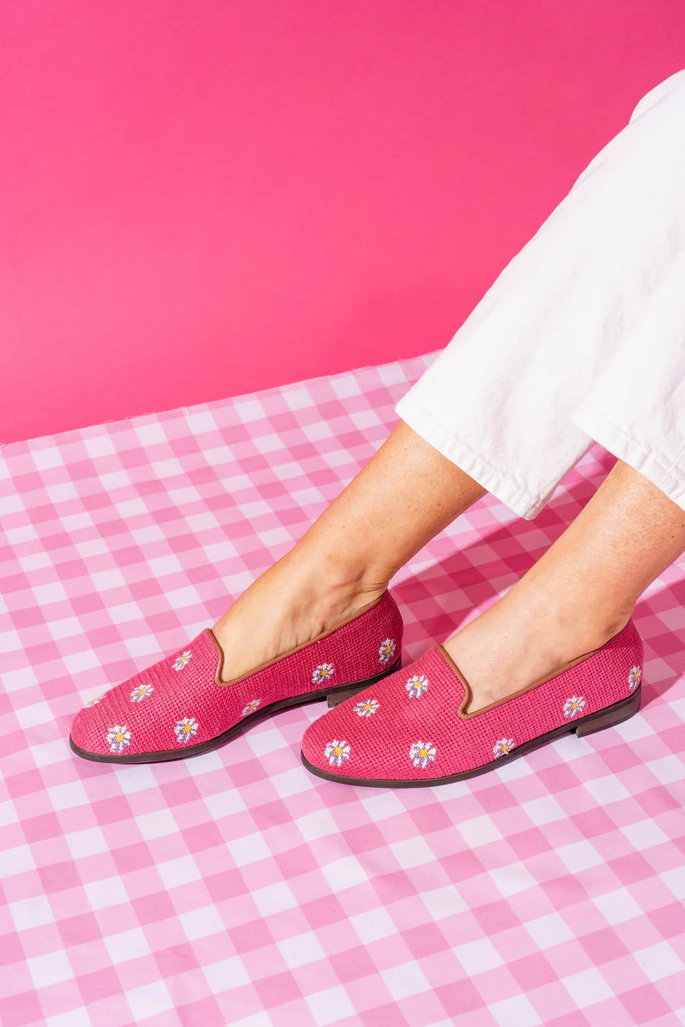 BY PAIGE - NEEDLEPOINT LOAFER IN DAISIES