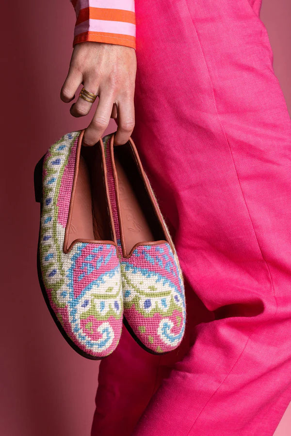 BY PAIGE - NEEDLEPOINT LOAFER IN PREPPY PAISLEY