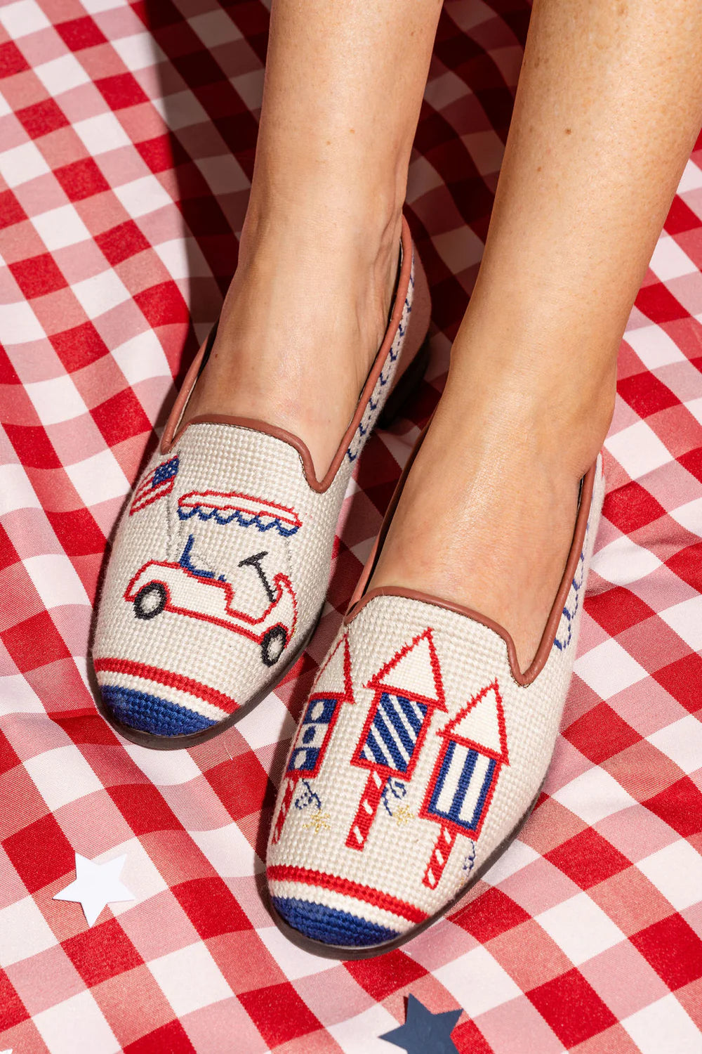 BY PAIGE - NEEDLEPOINT LOAFER IN AMERICAN SUMMER