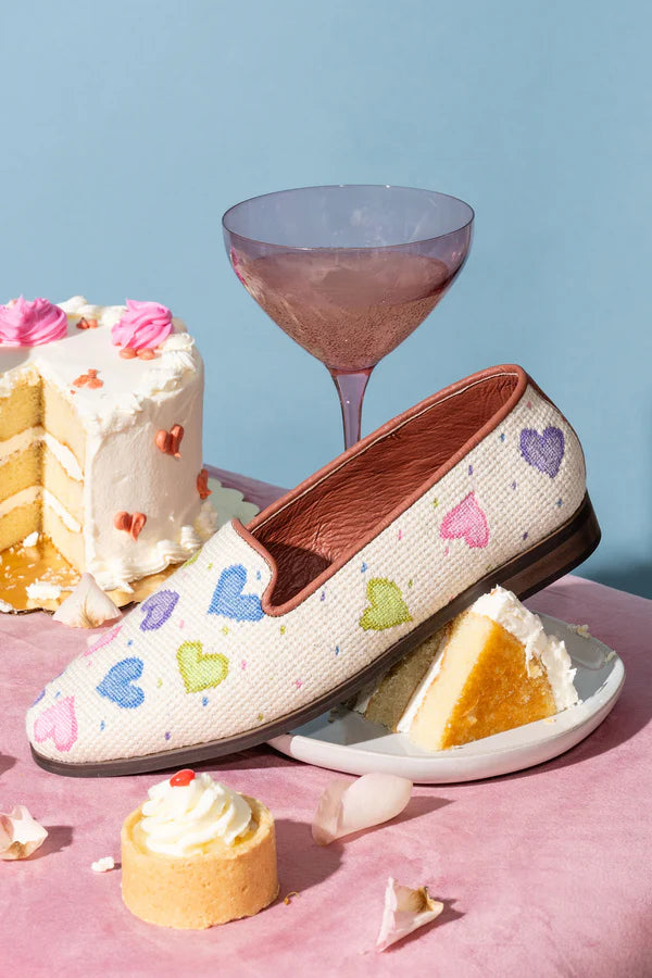 BY PAIGE - NEEDLEPOINT LOAFER IN HEARTS