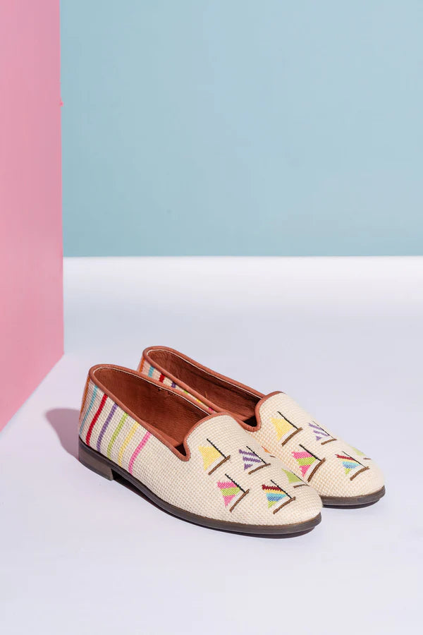 BY PAIGE - NEEDLEPOINT LOAFER IN FLEET