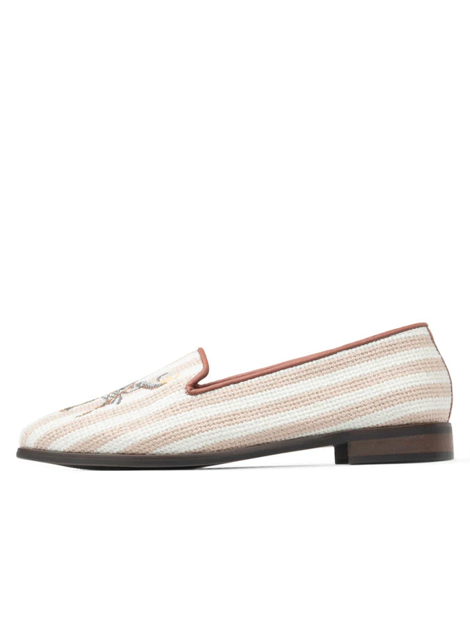 BY PAIGE - NEEDLEPOINT LOAFER IN LOBSTER