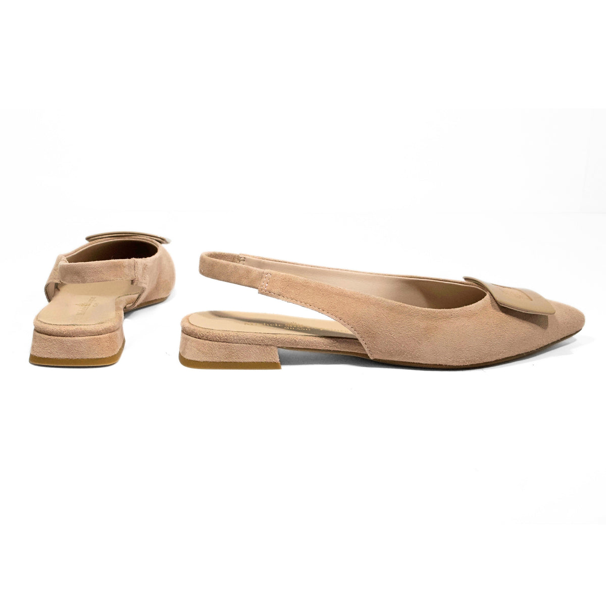 Michele Lopriore Praia Slingback Flats, Suede Desert, gallery view 3