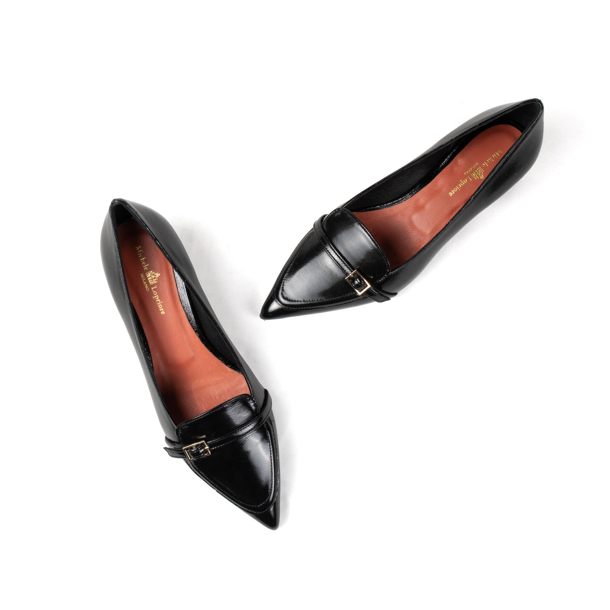 Michele Lopriore Augusta Kitten Heels Pump, Patent Leather Black, gallery view 4