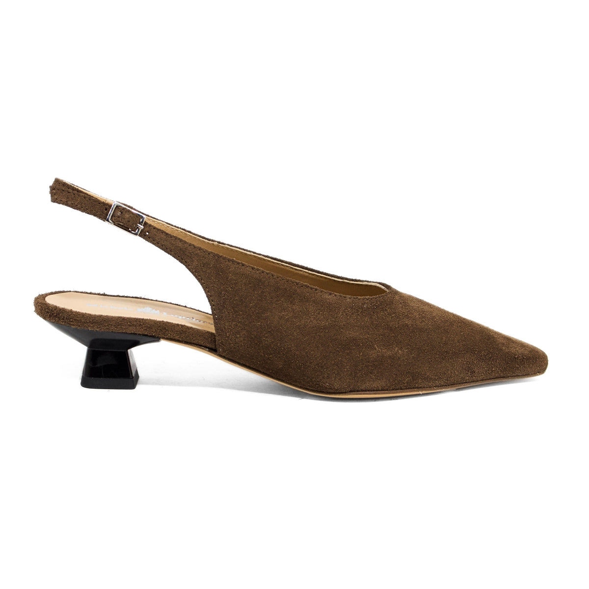 Michele Lopriore Michela Kitten Heels Slingback, Suede Brown, product view
