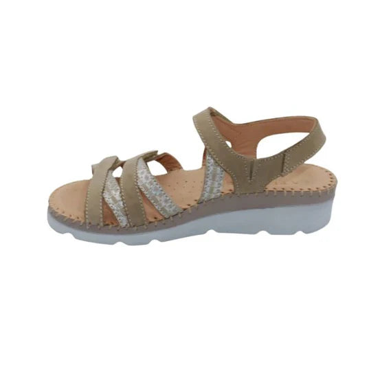 La Plume - Fiesta Women’s Multi-Strap Leather Slingback Sandal