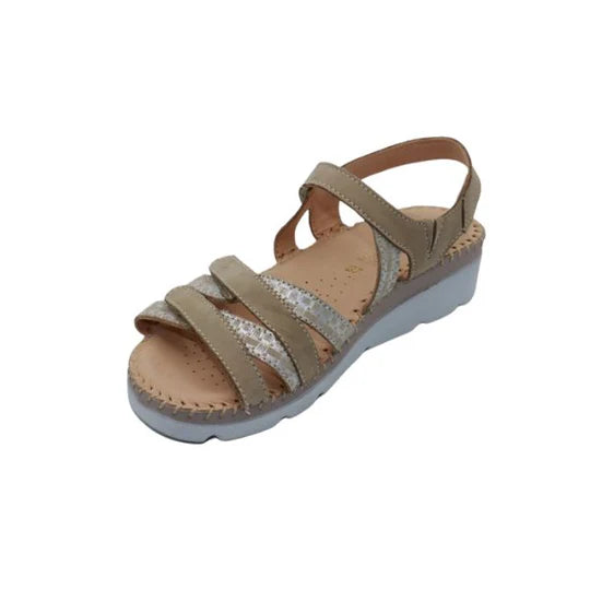 La Plume - Fiesta Women’s Multi-Strap Leather Slingback Sandal