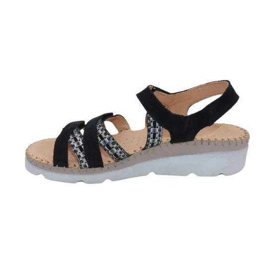 La Plume - Fiesta Women’s Multi-Strap Leather Slingback Sandal
