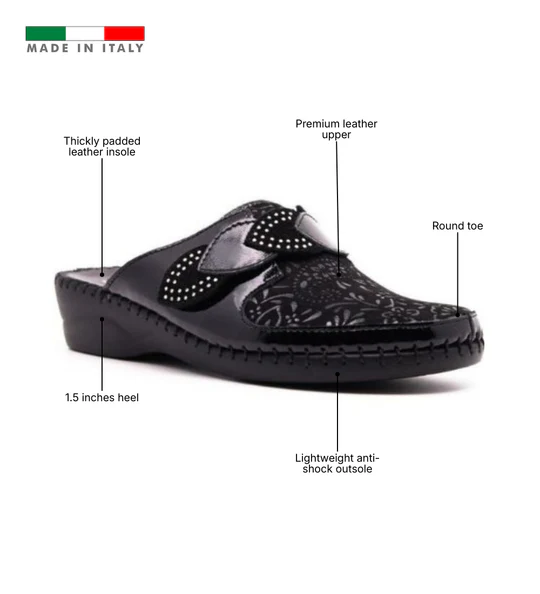 La Plume - Garden Padded Leather Slide