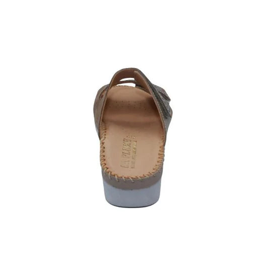 La Plume - Glitz Gem-Studded Leather Sandal