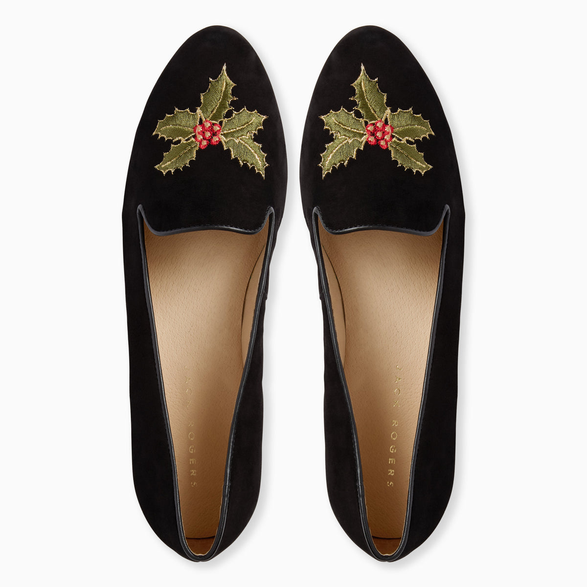 Jack Rogers - Embroidered Holly Loafer - Black - view 3