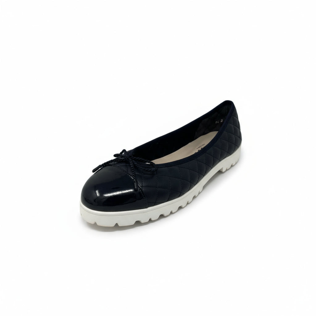 PAUL MAYER - BEST LUG SOLE - SIZE 6.5 - PATENT NAVY / NAPPA NAVY (WHITE SOLE)