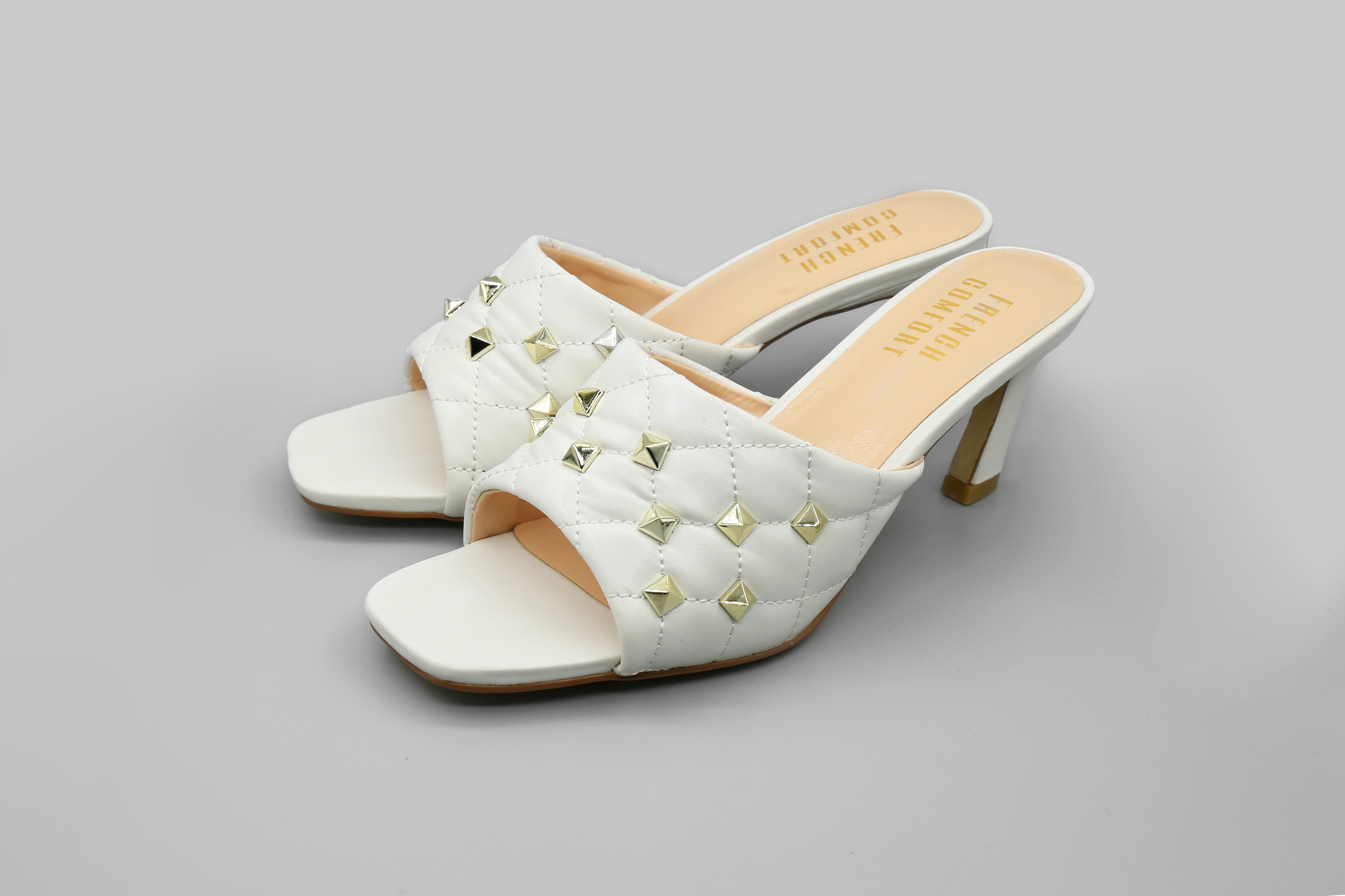 FRENCH COMFORT - VICTORIA - SIZE 9.5 - WHITE