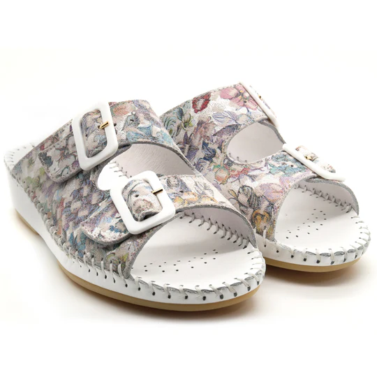 La Plume - Jen Women’s Leather Comfort Slide Sandal