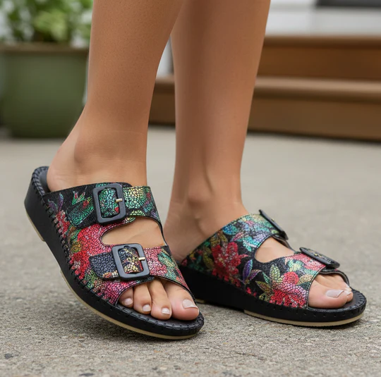 La Plume - Jen Classic Leather Slide