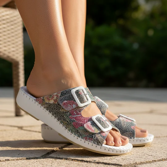 La Plume - Jen Classic Leather Slide