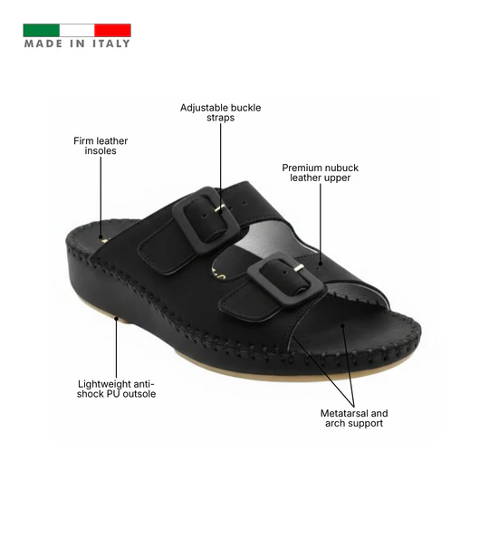 La Plume - Jen Nubuck Leather Slide