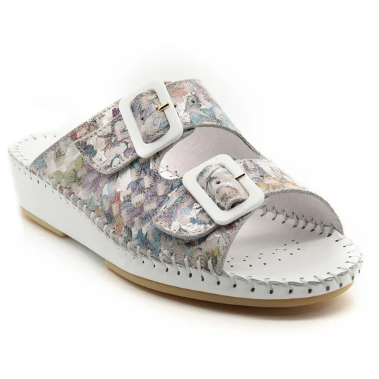 La Plume - Jen Women’s Leather Comfort Slide Sandal